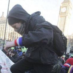 Protesta studenti a Londra