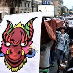Intervista manifestazione Roma indignati