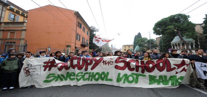 protesta scuola studenti docenti 12 ottobre 2012