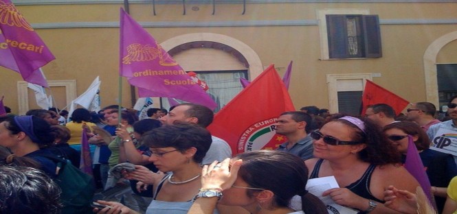 Protesta studenti contro Governo Monti