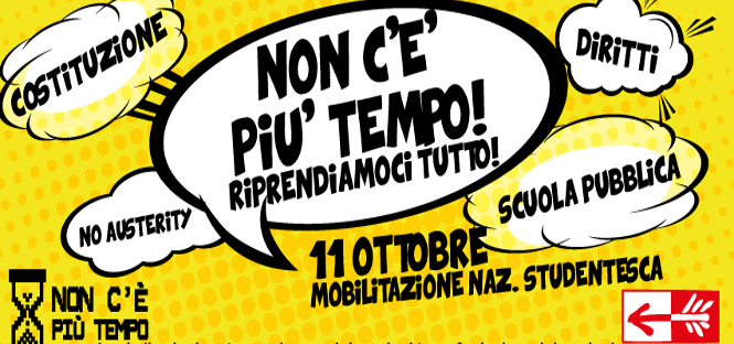 11 Ottobre, scatta la protesta in difesa dell’istruzione pubblica. Manifestazioni studentesche in tutta Italia