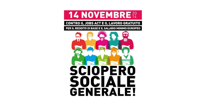 oggi sciopero sociale 14 novembre 2014