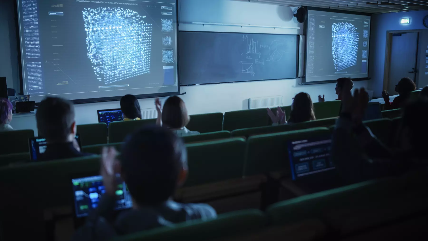 professore avatar nelle aule di medicina della Sapienza
